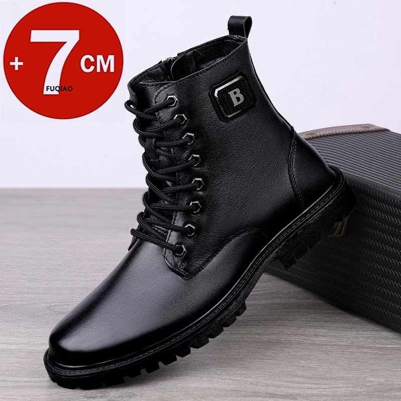 الرجال جلد طبيعي مصعد الأحذية  - مراجعة Men'S Shoes With Height Increase وسعره