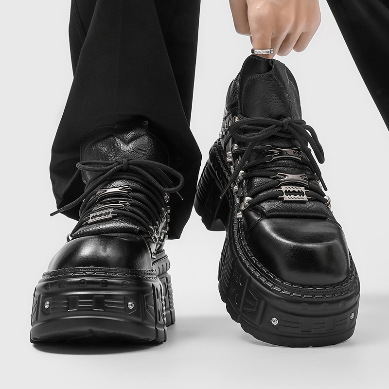 أحذية رجالية جديدة بتصميم قوطي - مراجعة Men'S Shoes With Height Increase وسعره