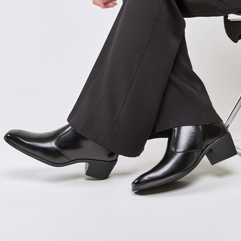 أحذية بوت قصيرة بكعب عالٍ لزيا - مراجعة Men'S Shoes With Height Increase وسعره